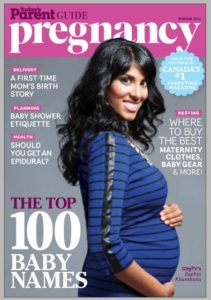 Saphia Pregnant Magazine Cover